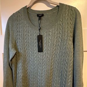 Talbots cable crewneck sweater